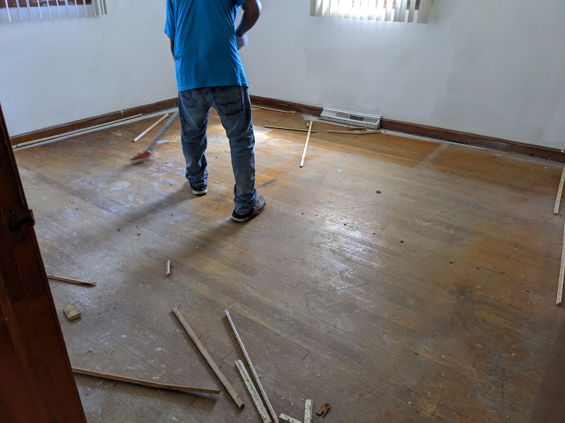 Floor prep for refinishing