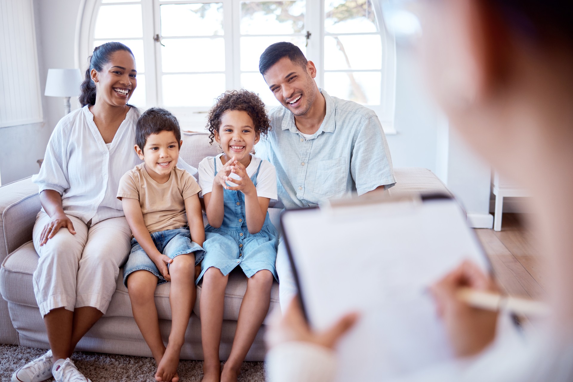 Shot of a family meeting with a therapist